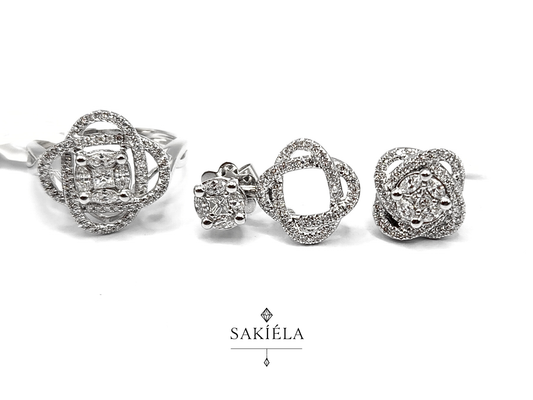 Diamond Ring & Earrings Set 71