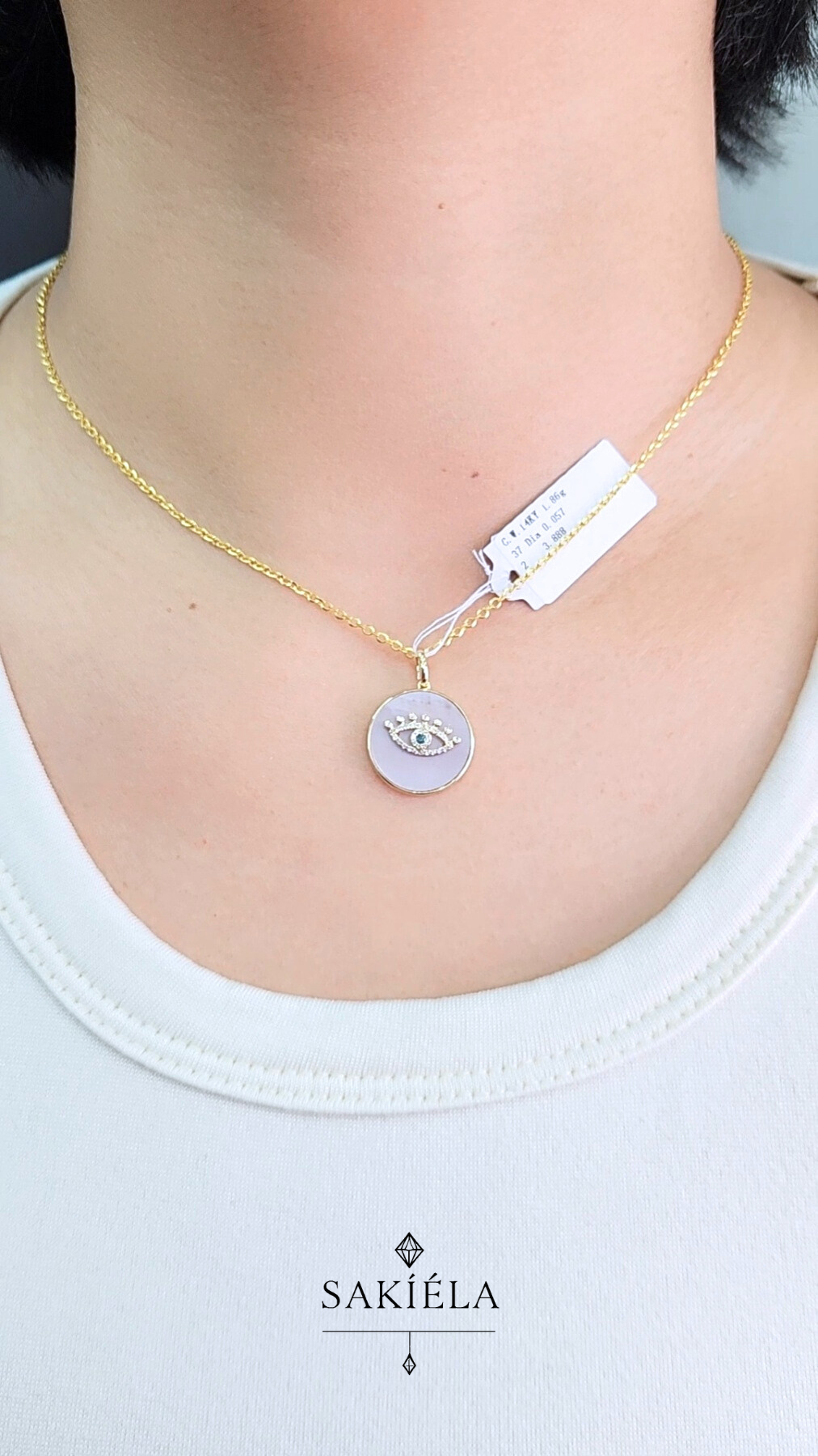 Diamond Egyptian Eye Pendant