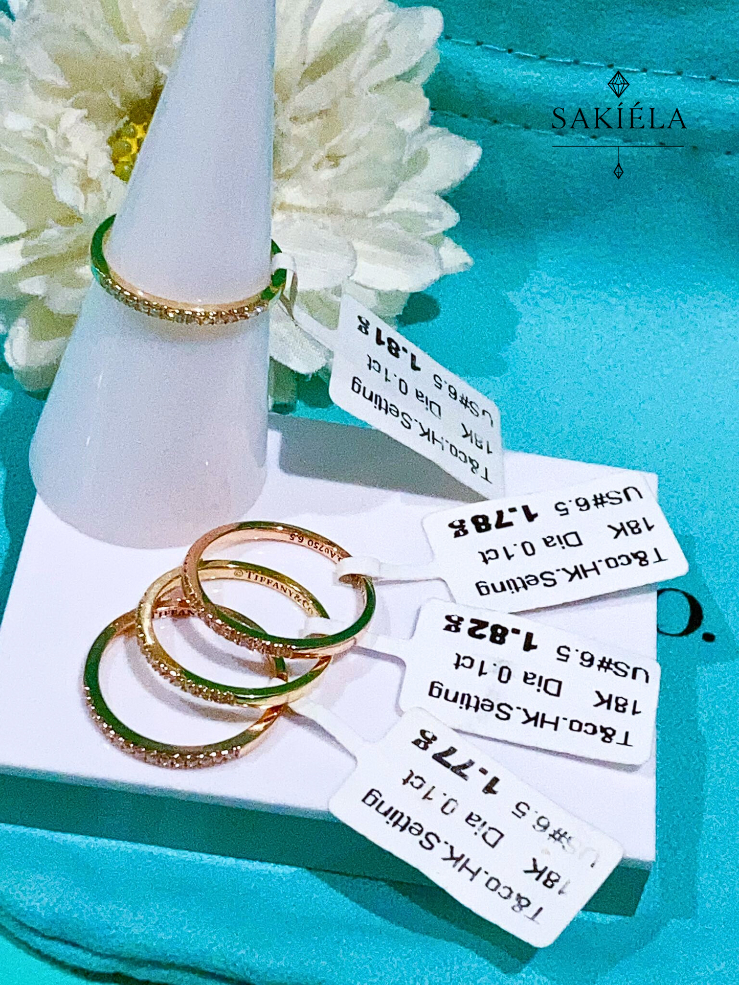 Tiffany Setting Wedding Band (Rose Gold)