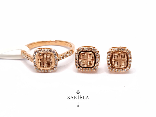 Diamond Ring & Earrings Set 16