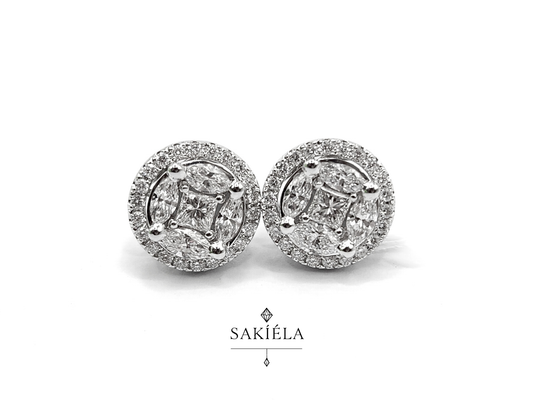 2-Way Stud Earrings - 1.545cts