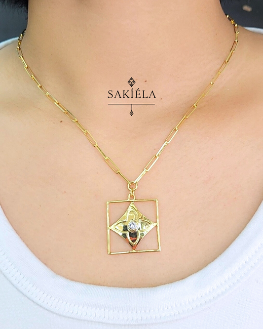 Four-pointed Star Pendant Necklace