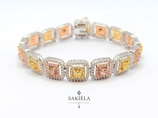 Fancy Colored Bracelet - 6.79cts