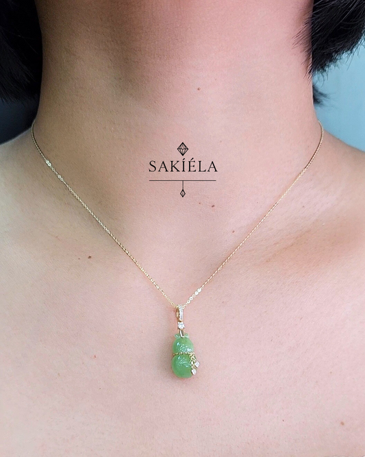 Pouch Pendant Necklace (Green)