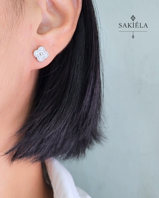 Van Cleef & Arpels' Alhambra Earrings (White Gold)