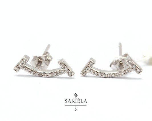 Tiffany & Co. T-Smile Earrings (White Gold)