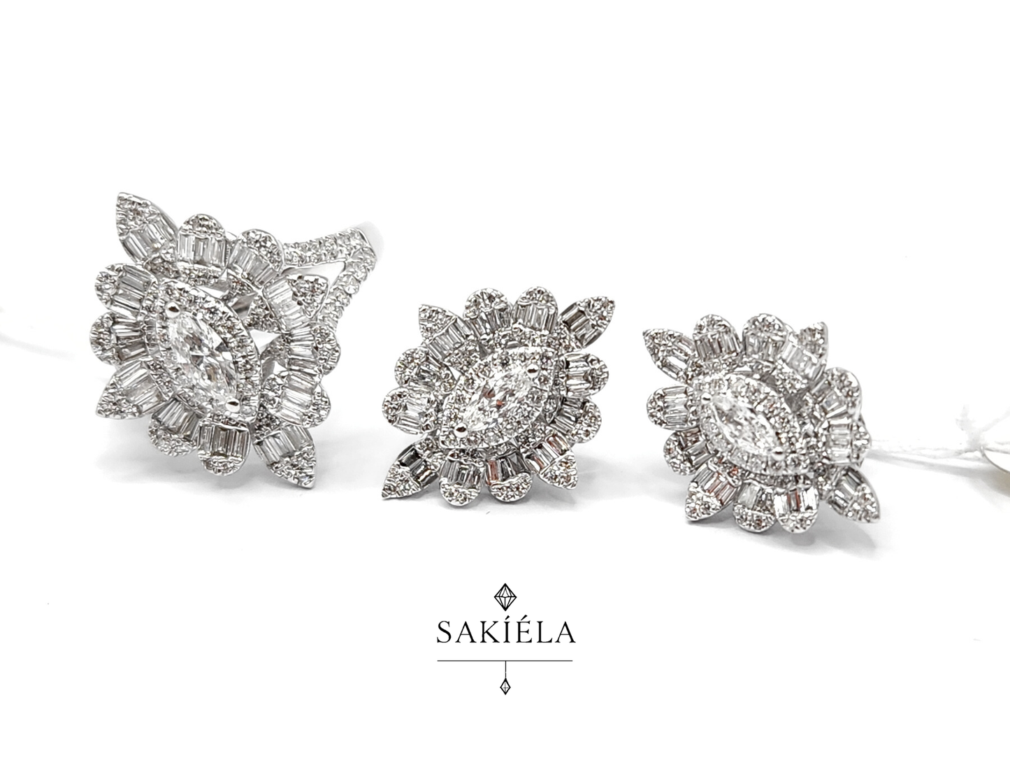 Diamond Ring & Earrings Set 54