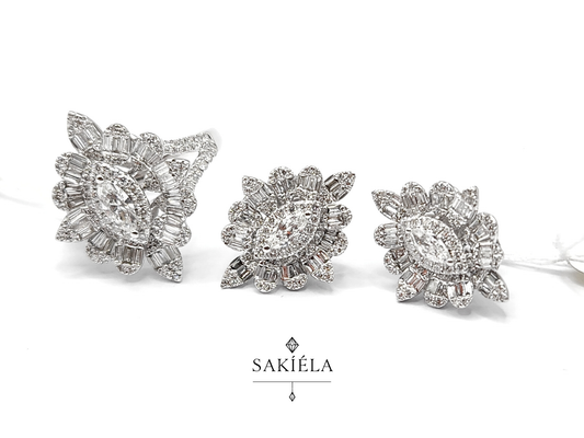 Diamond Ring & Earrings Set 54