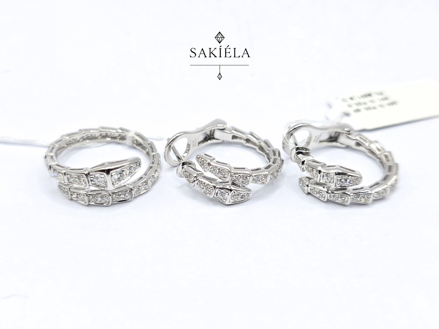 BVLGARI Serpenti Ring & Earrings Set - 1.149cts