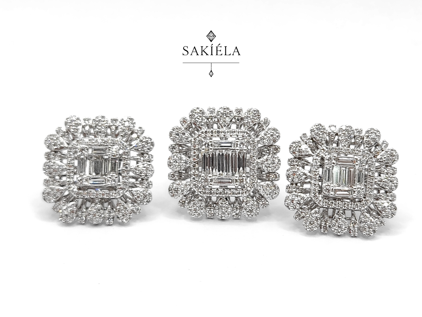 Diamond Ring & Earrings Set 75