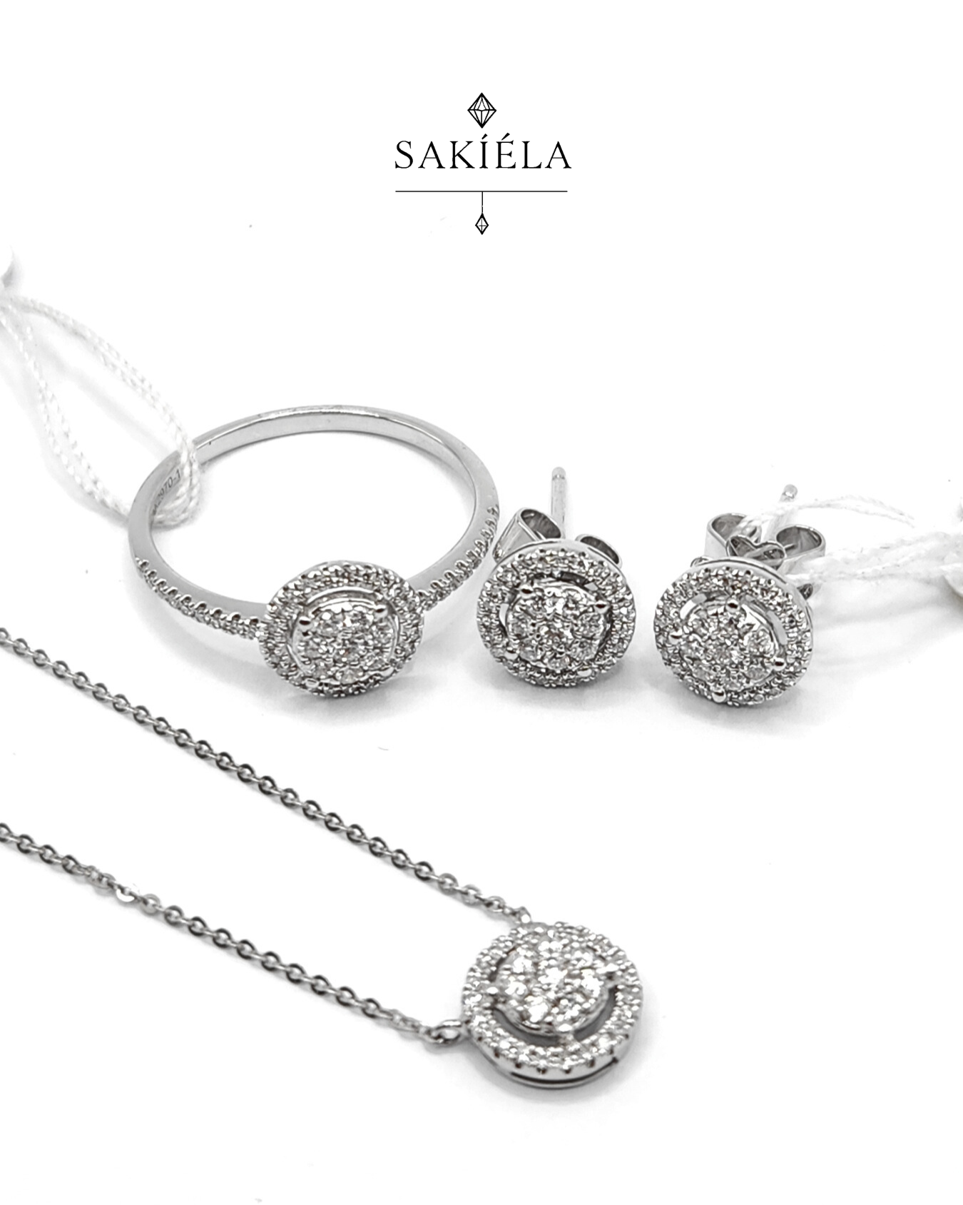 Circle Diamond Set (White Gold) - 0.55cts