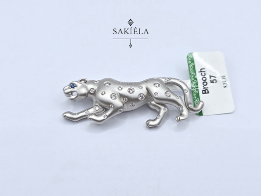 Leopard Brooch - 0.65cts
