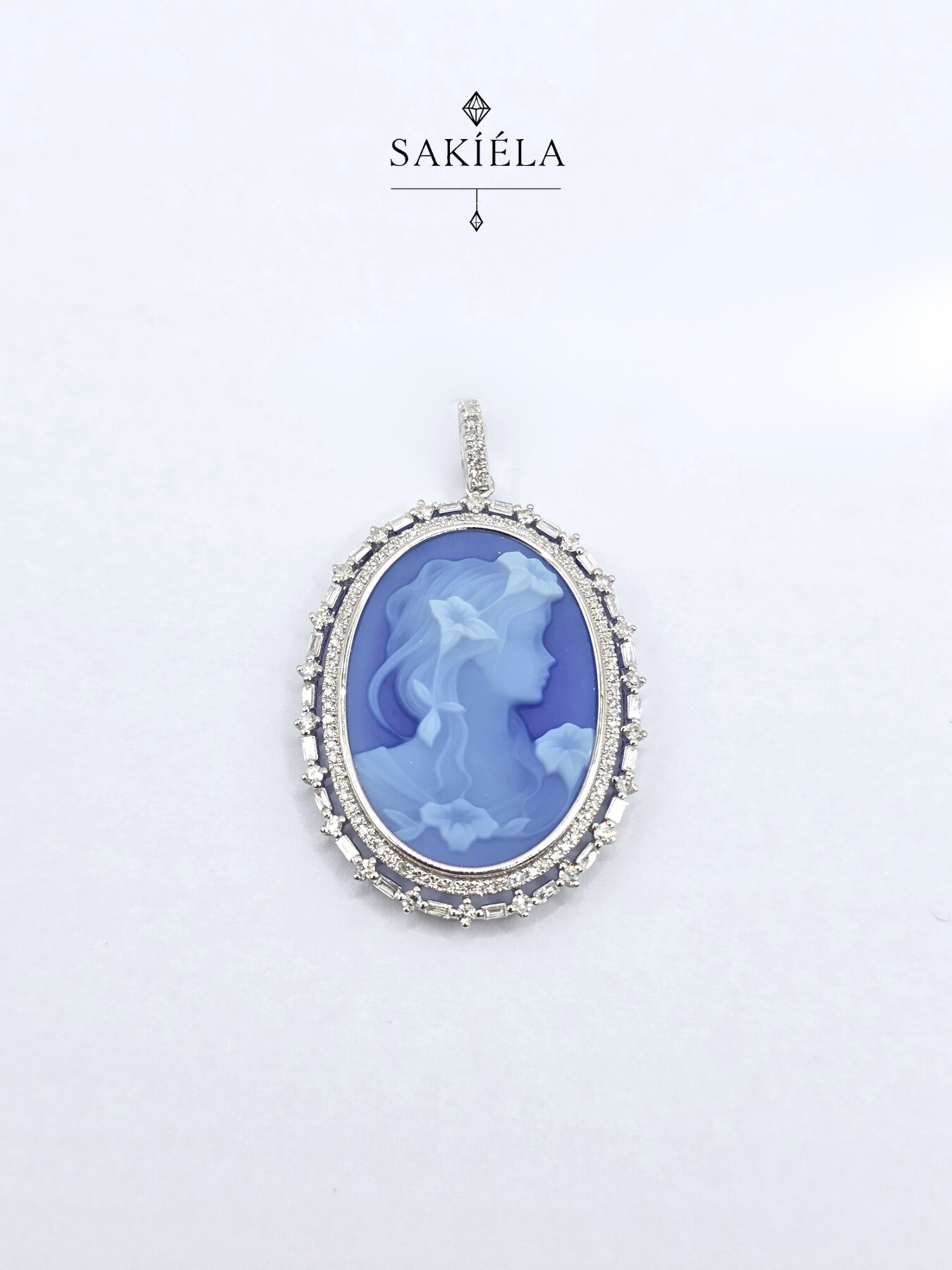 Diamond Cameo Pendant