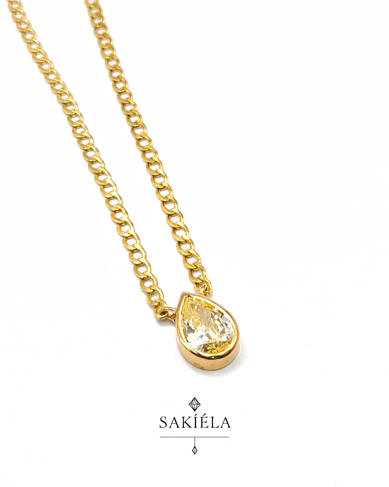 Pear-Shaped Pendant Necklace