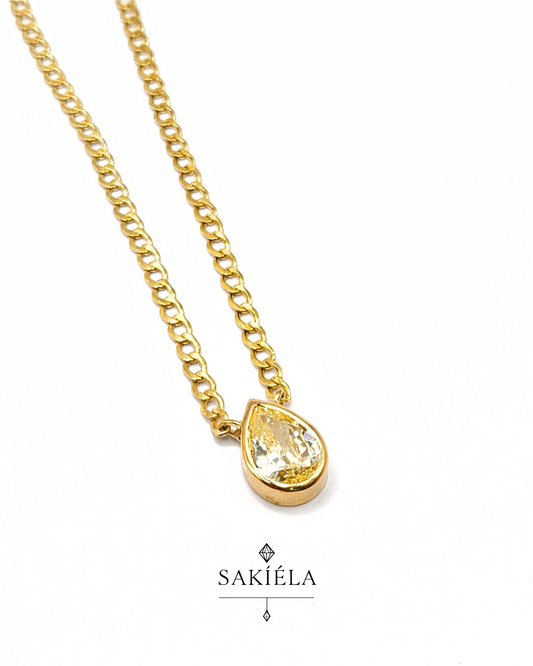 Pear-Shaped Pendant Necklace