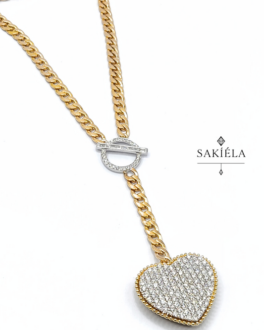 Heart Pendant Necklace 2.44cts