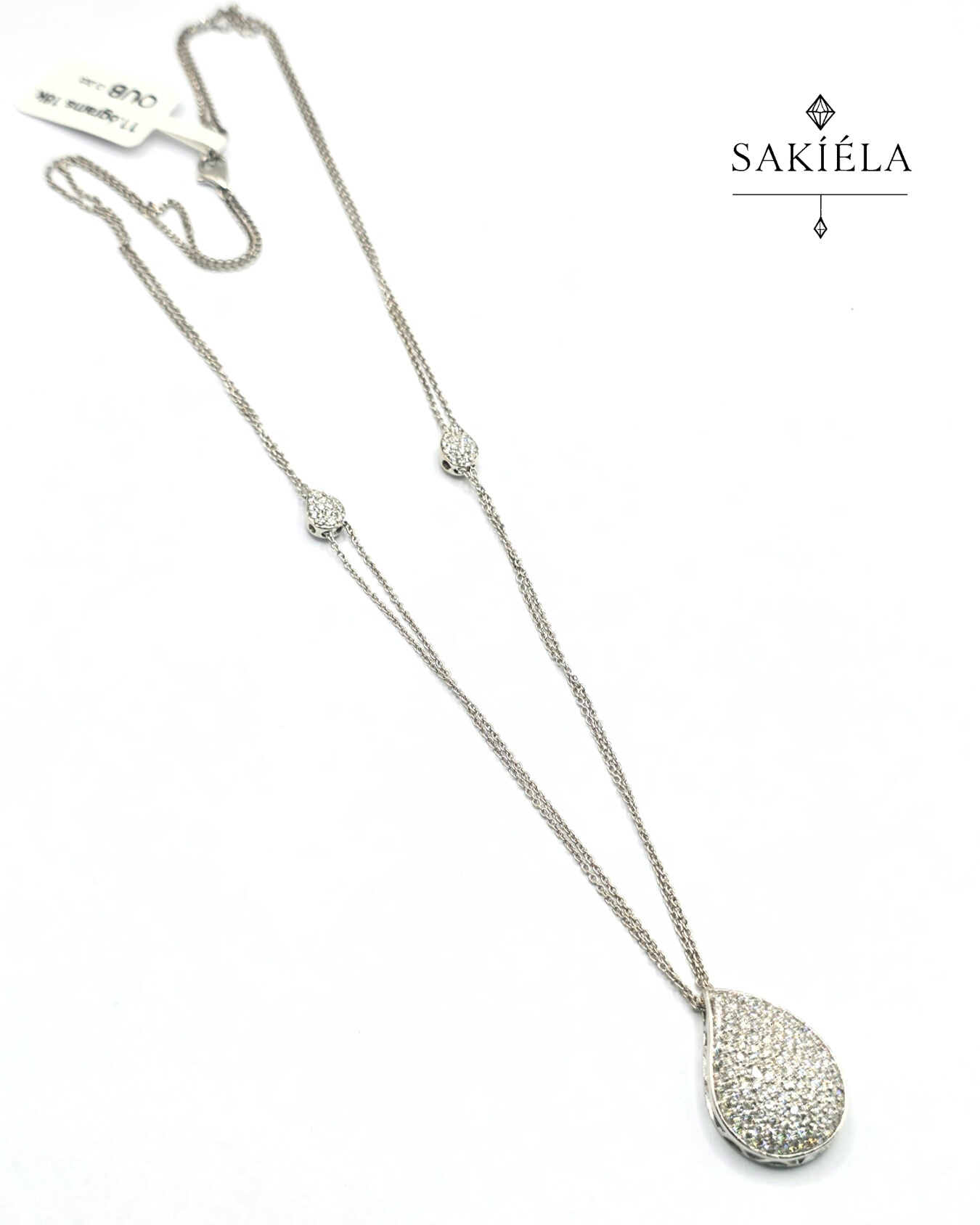 Teardrop Pendant Necklace - 2cts