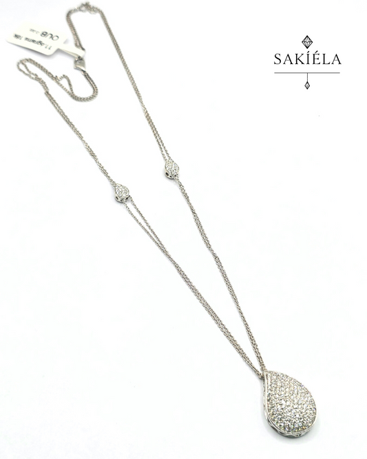 Teardrop Pendant Necklace - 2cts