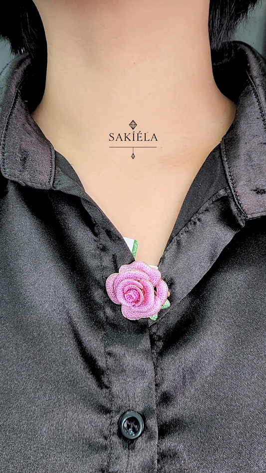 Rose Brooch - 4cts