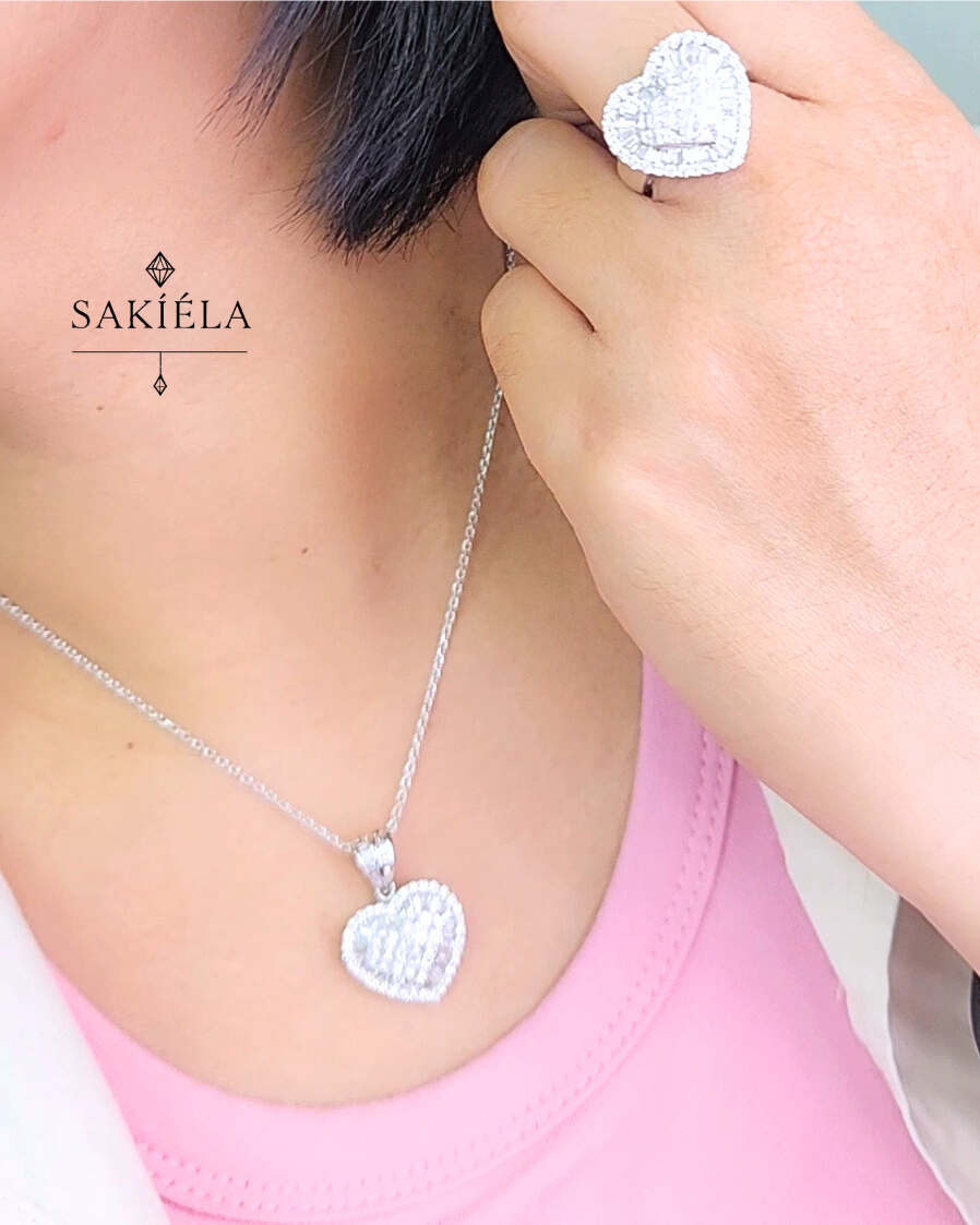 Heart Diamond Set - 8cts