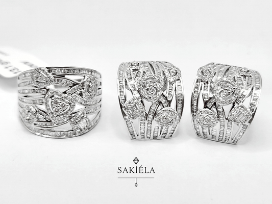 Diamond Ring & Earrings Set 94