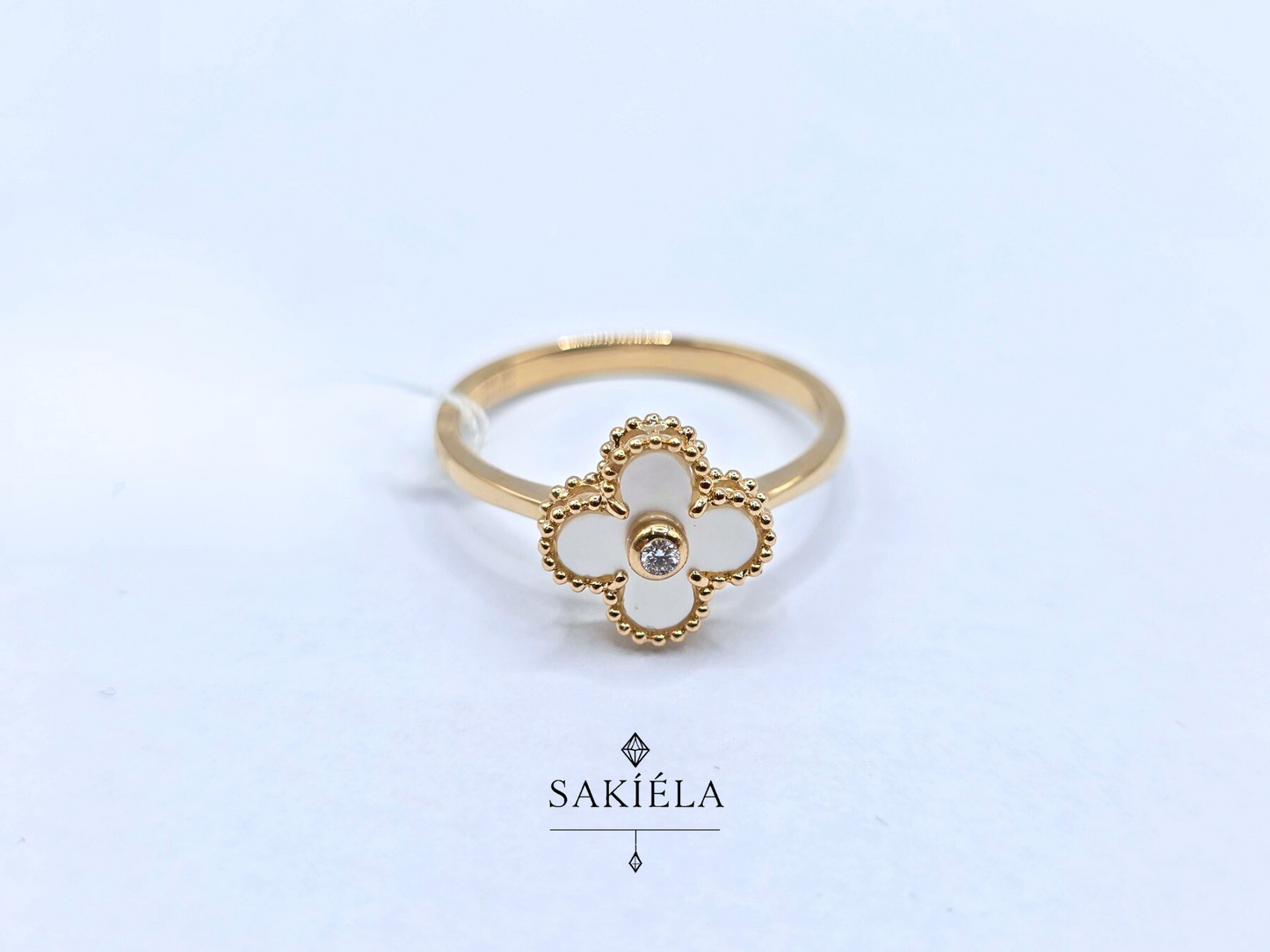 Diamond Clover Motif Ring