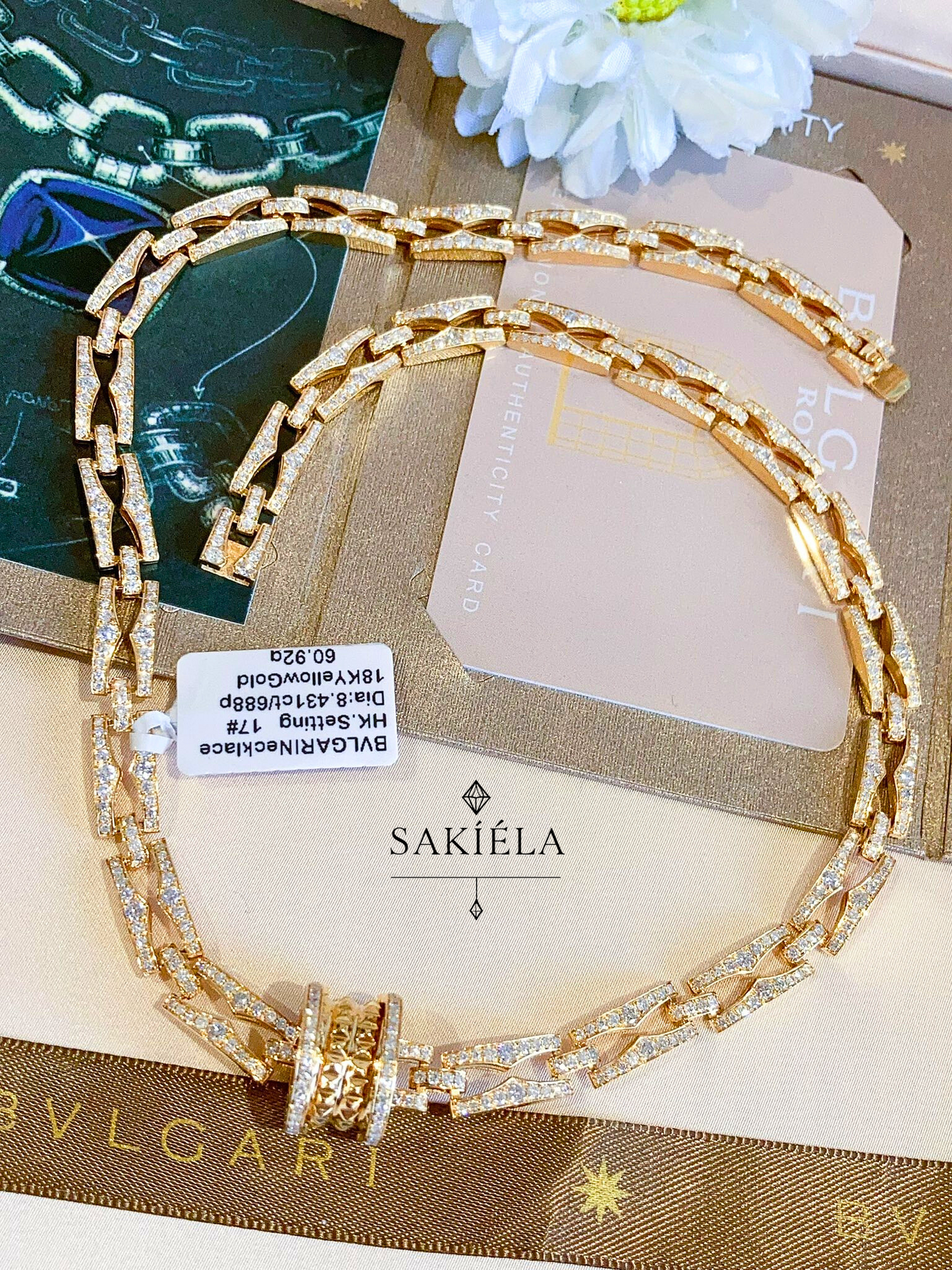 BVLGARI B.Zero1 Necklace (Diamond Covered)