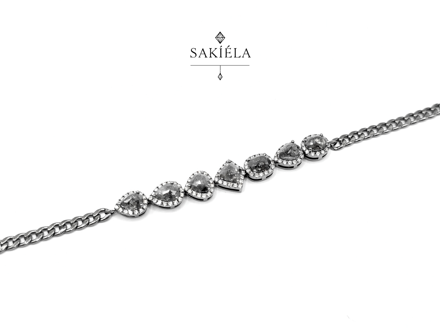 Black Diamond Bracelet - 6.160cts