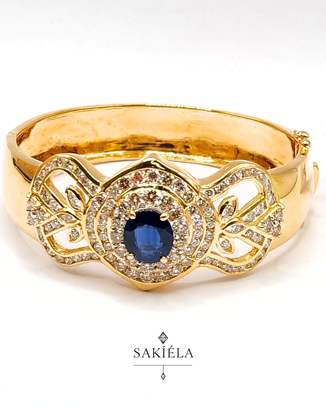 Diamond & Sapphire Bangle 6.0cts