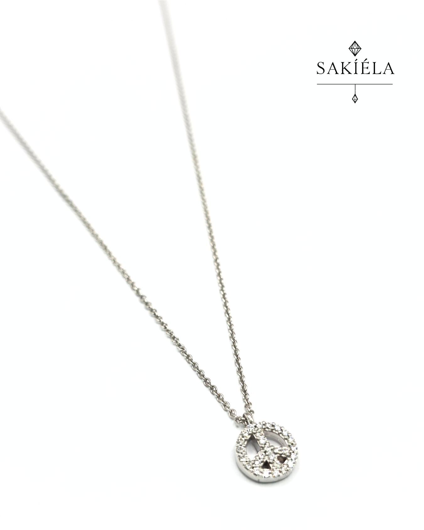 Peace Pendant Necklace - 0.30cts