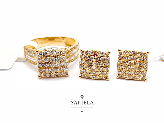 Diamond Ring & Earrings Set 55