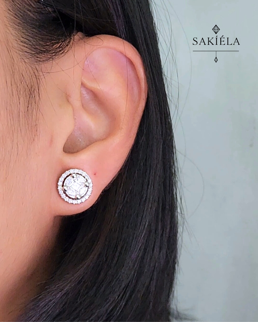 3-Way Stud Earrings - 1.126cts