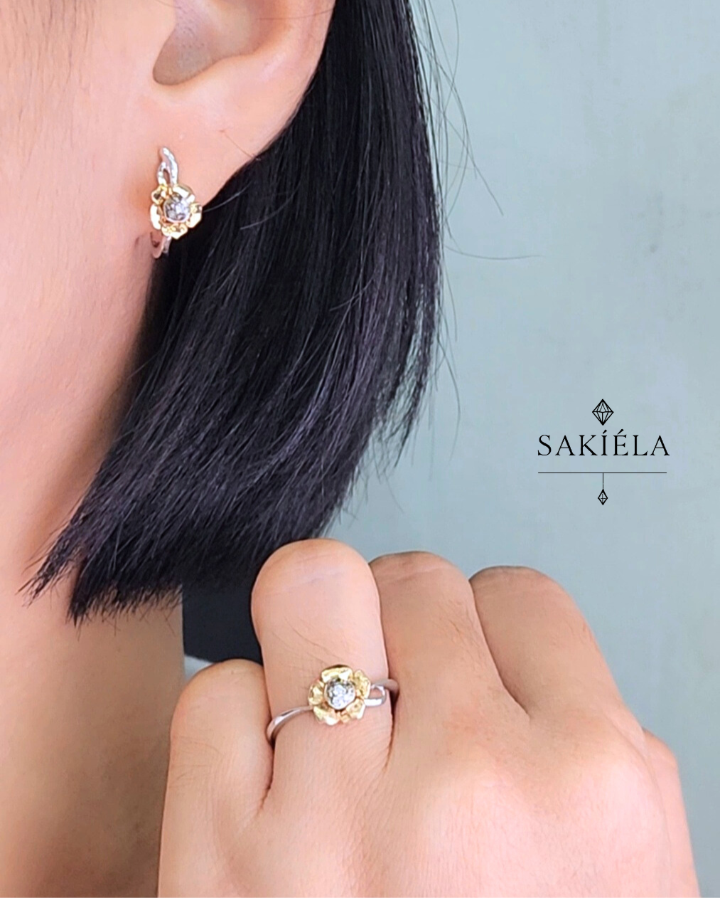 Diamond Ring & Earrings Set 12