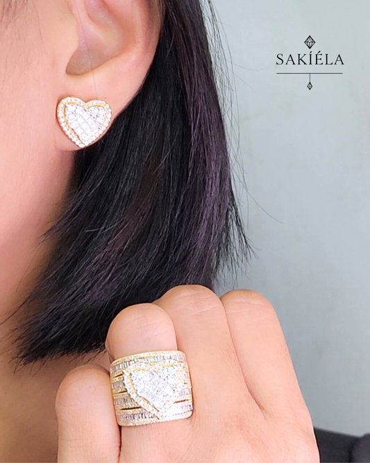 Diamond Ring & Earrings Set 58