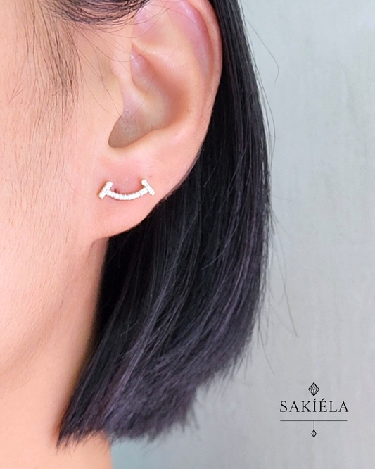 Tiffany & Co. T-Smile Earrings (Yellow Gold)