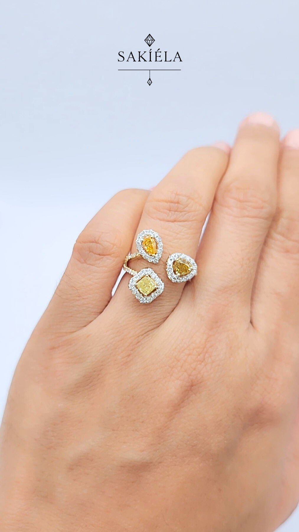 Diamond Yellow Halo Ring