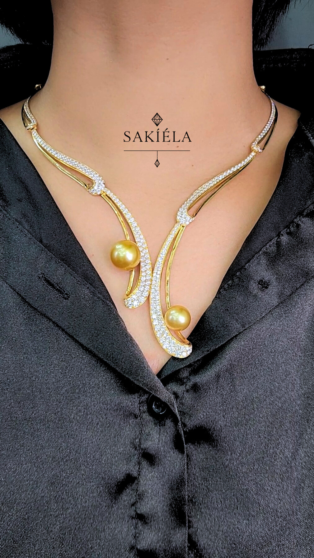 Diamond Necklace - 15cts (Southsea Pearl)