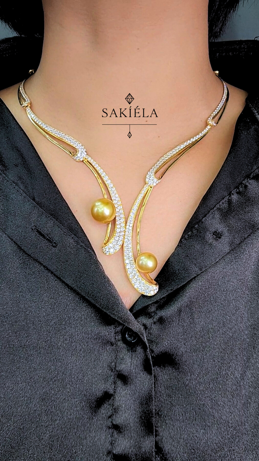 Diamond Necklace - 15cts (Southsea Pearl)