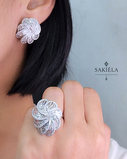 Diamond Ring & Earrings Set 44