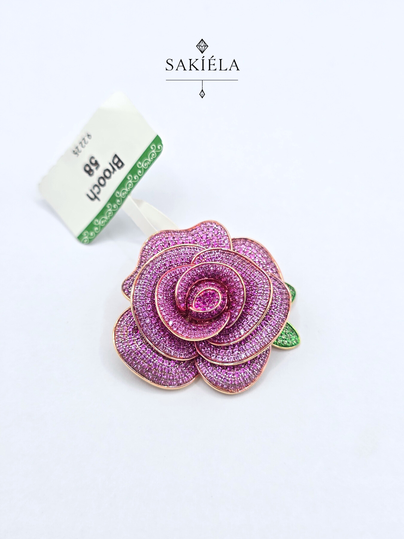 Rose Brooch - 4cts