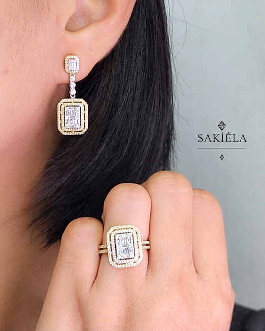 Diamond Ring & Earrings Set 63