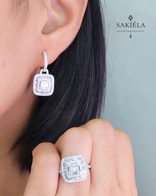 Diamond Ring & Earrings Set 88