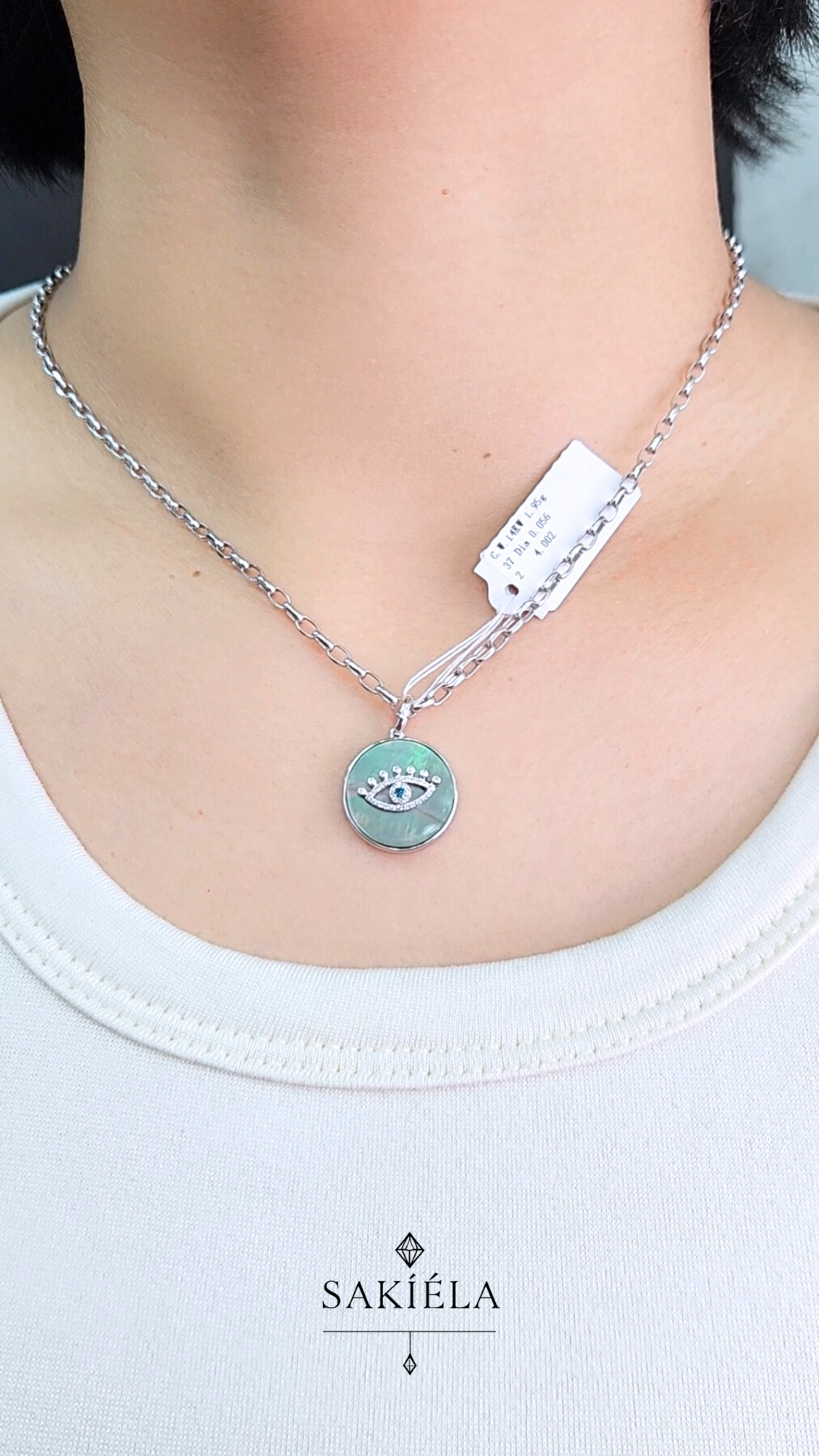 Diamond Egyptian Eye Pendant