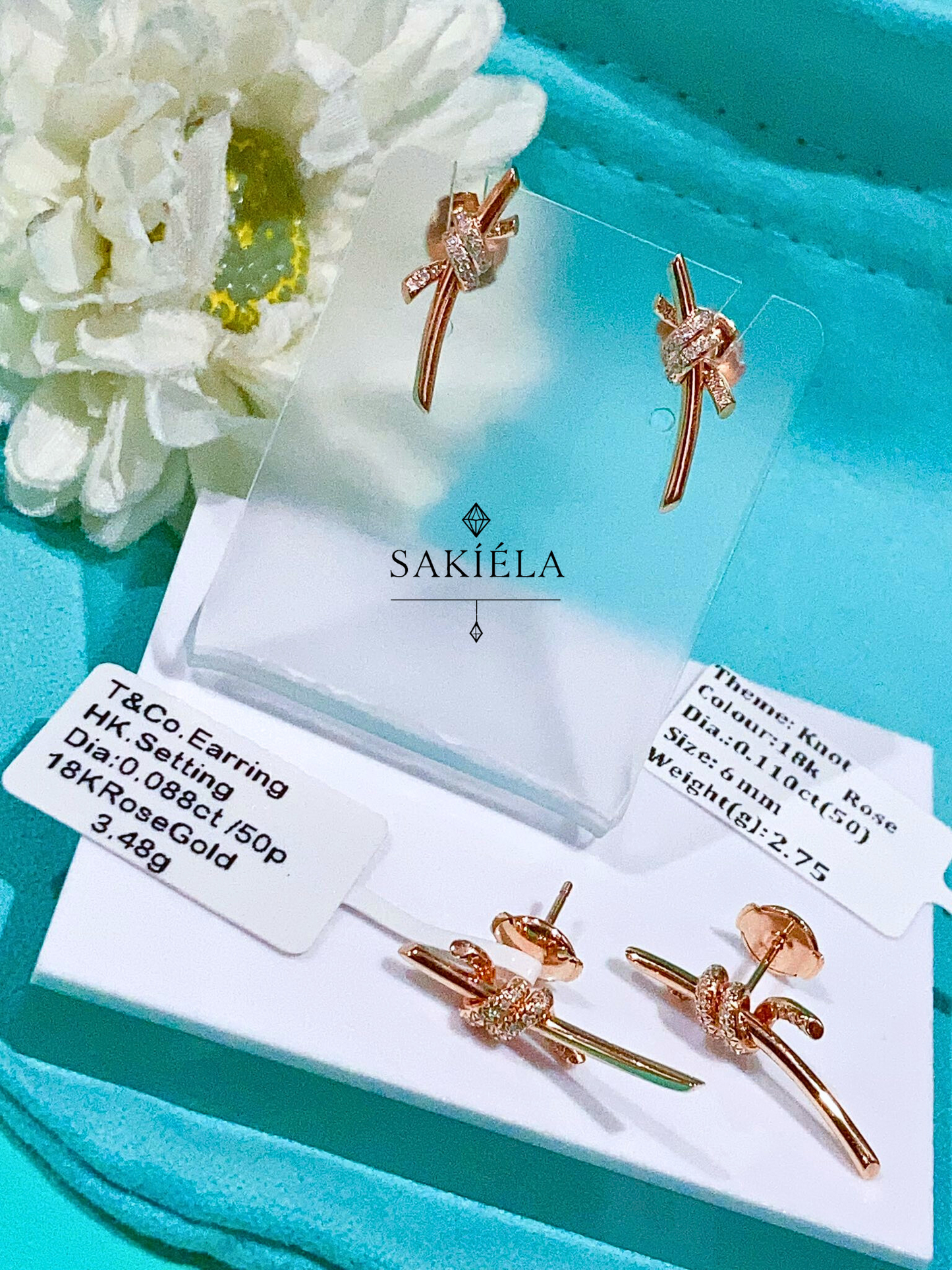 Tiffany Knot Drop Earrings