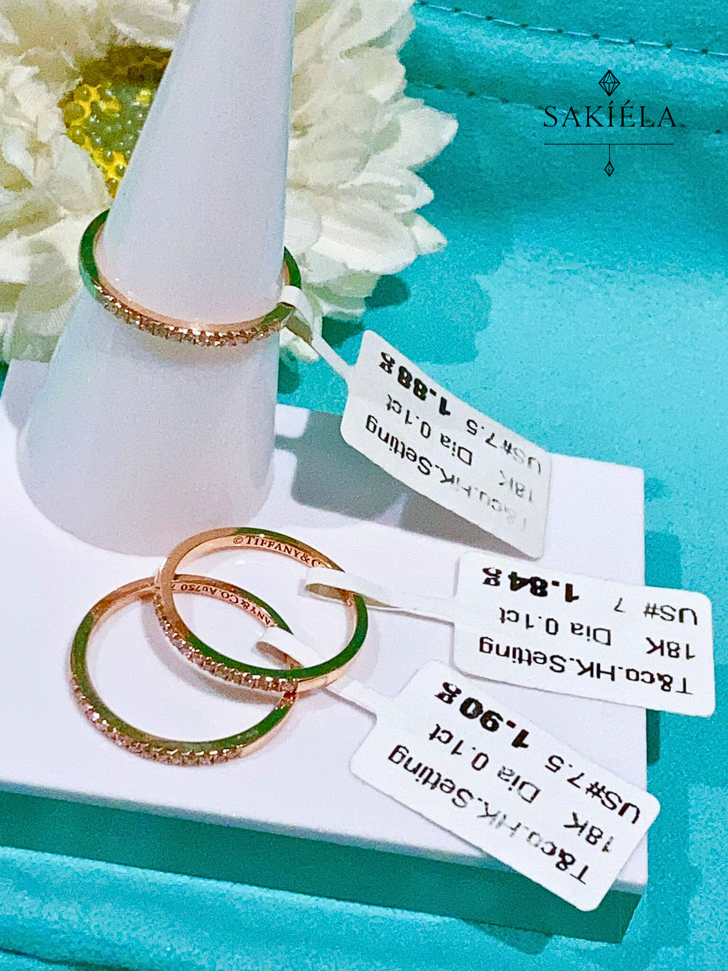 Tiffany Setting Wedding Band (Rose Gold)