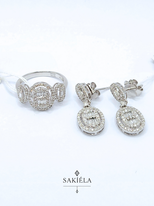 Diamond Ring & Earrings Set 03