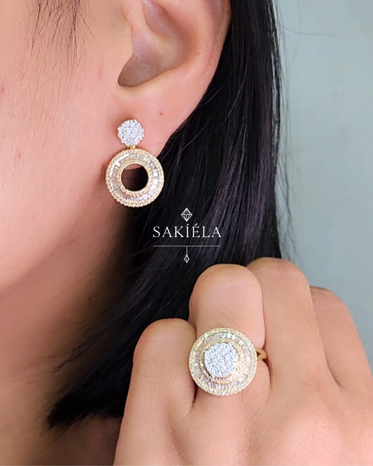 Diamond Ring & Earrings Set 92