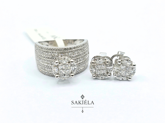 Diamond Ring & Earrings Set 29