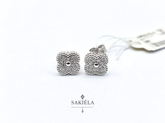 Van Cleef & Arpels' Alhambra Earrings (White Gold)