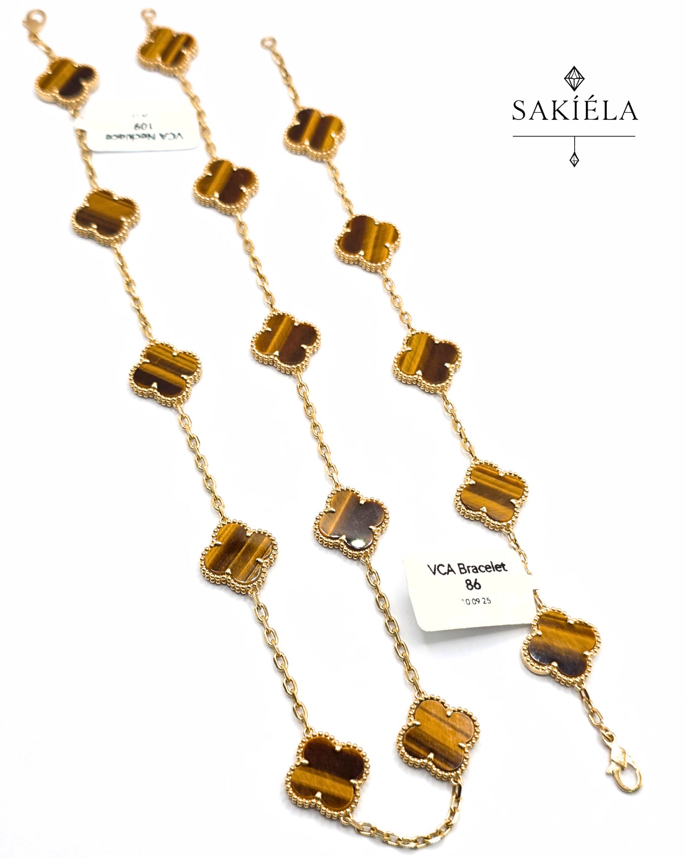 Van Cleef & Arpels' Alhambra Necklace and Bracelet